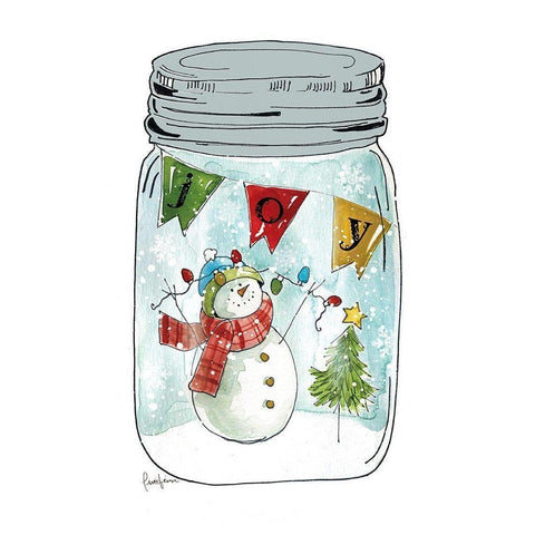 Snow Jar II Black Modern Wood Framed Art Print with Double Matting by Finn, Livi