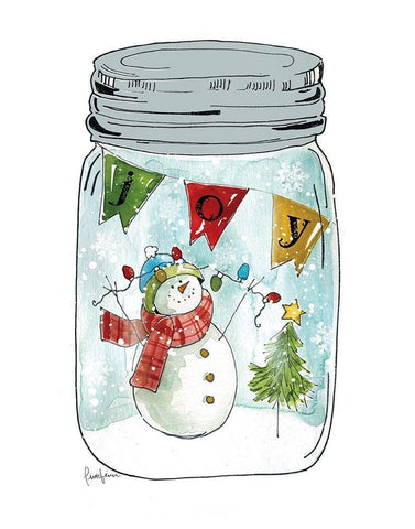 Snow Jar II White Modern Wood Framed Art Print with Double Matting by Finn, Livi