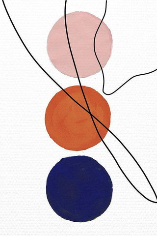 Millenium Geo White Modern Wood Framed Art Print with Double Matting by Pattinian, Merri