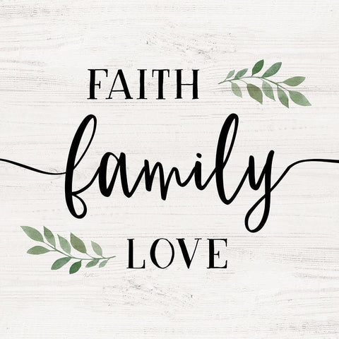 Faith Family Black Modern Wood Framed Art Print by Carpentieri, Natalie