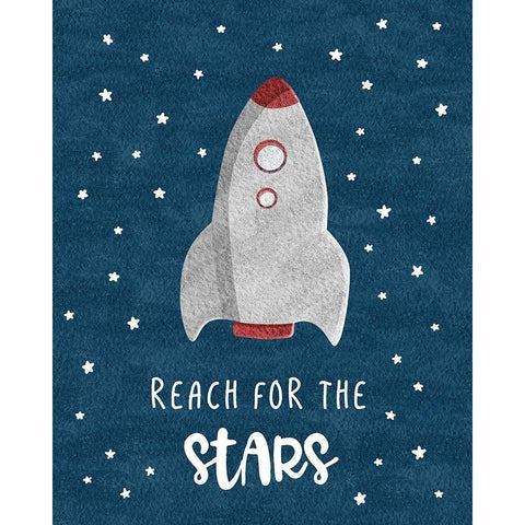 Reach for the Stars Black Modern Wood Framed Art Print by Carpentieri, Natalie