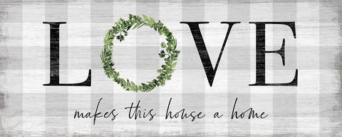 Makes this House a Home White Modern Wood Framed Art Print with Double Matting by Carpentieri, Natalie