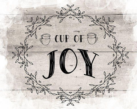 Cup of Joy White Modern Wood Framed Art Print with Double Matting by Murray, Amanda