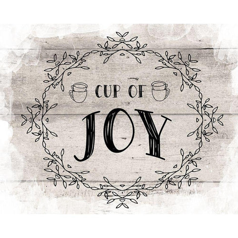Cup of Joy White Modern Wood Framed Art Print by Murray, Amanda