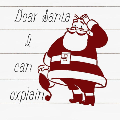 Signs for Santa II Black Ornate Wood Framed Art Print with Double Matting by Robinson, Carol