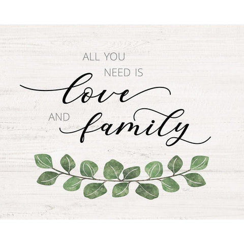 Love and Family Black Modern Wood Framed Art Print with Double Matting by Carpentieri, Natalie