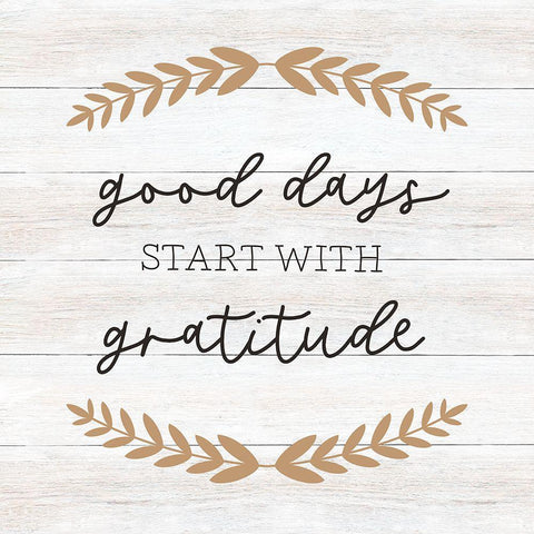 Good Days Black Modern Wood Framed Art Print with Double Matting by CAD Designs