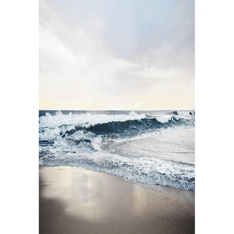 Shimmering Tides Black Modern Wood Framed Art Print with Double Matting by Carpentieri, Natalie