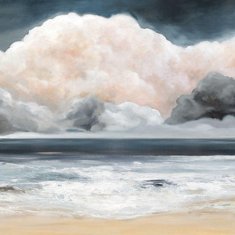 Sea Clouds White Modern Wood Framed Art Print by Robinson, Carol