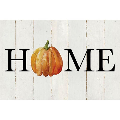 Home Pumpkin White Modern Wood Framed Art Print by Robinson, Carol