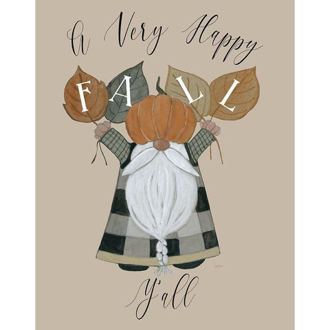Harvest Gnomes Fall Yall Black Modern Wood Framed Art Print by Finn, Livi