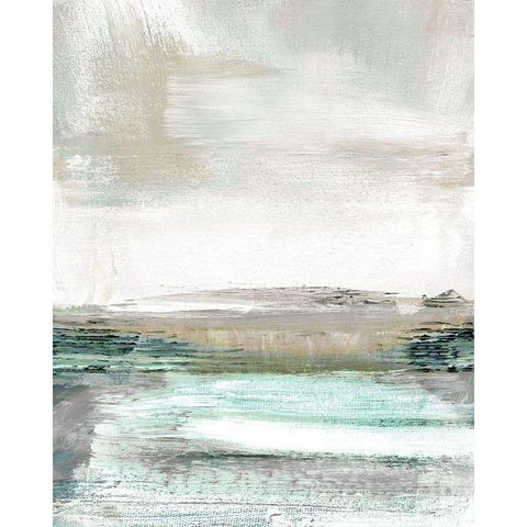 Summer Teal I Gold Ornate Wood Framed Art Print with Double Matting by Shapiro, Judith
