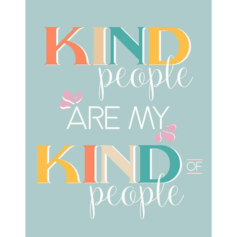 Kind People White Modern Wood Framed Art Print by Santiago, Daniela