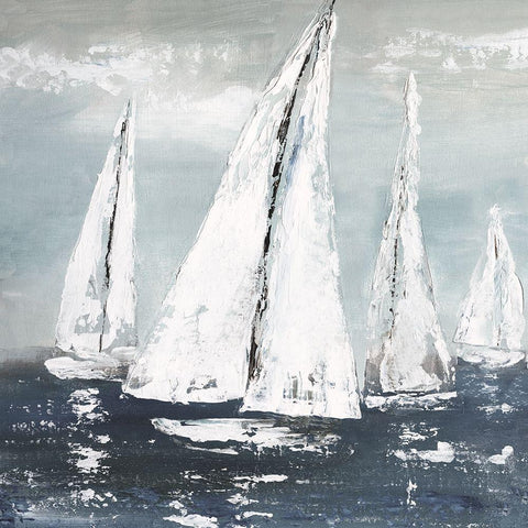 Salty Air Breeze Black Modern Wood Framed Art Print by Robinson, Carol