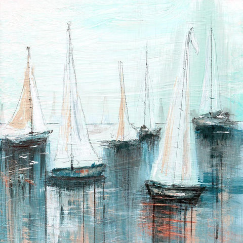 Fair Winds Black Modern Wood Framed Art Print with Double Matting by Jill, Susan