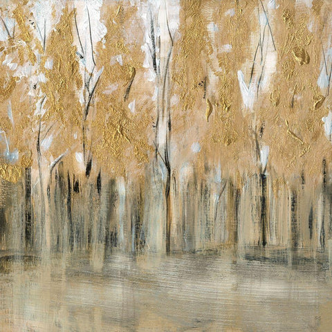 Golden Fall White Modern Wood Framed Art Print with Double Matting by Jill, Susan