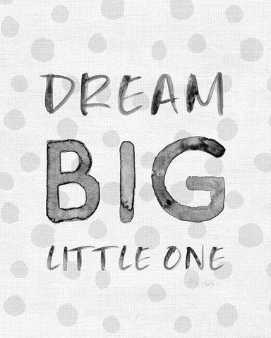 Dream Big White Modern Wood Framed Art Print with Double Matting by Carpentieri, Natalie