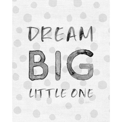 Dream Big Black Modern Wood Framed Art Print with Double Matting by Carpentieri, Natalie