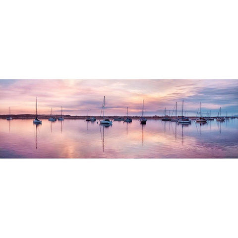 Morro Bay Sunset White Modern Wood Framed Art Print by Delimont, Danita