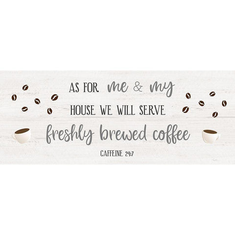 Caffeine 24/7 White Modern Wood Framed Art Print by Carpentieri, Natalie