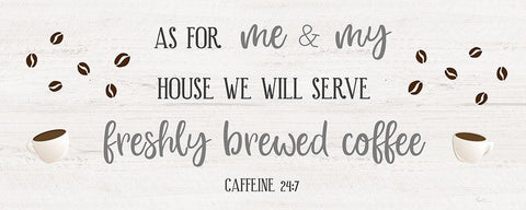 Caffeine 24/7 White Modern Wood Framed Art Print with Double Matting by Carpentieri, Natalie