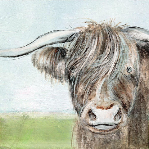 Out to Pasture II Black Modern Wood Framed Art Print with Double Matting by Tava Studios