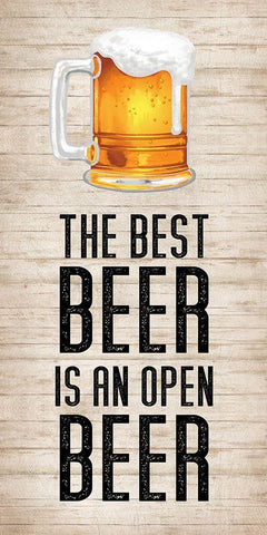 Open Beer White Modern Wood Framed Art Print with Double Matting by Knutsen, Conrad