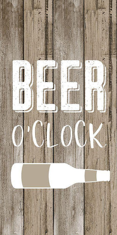 Beer OClock Black Ornate Wood Framed Art Print with Double Matting by Carpentieri, Natalie