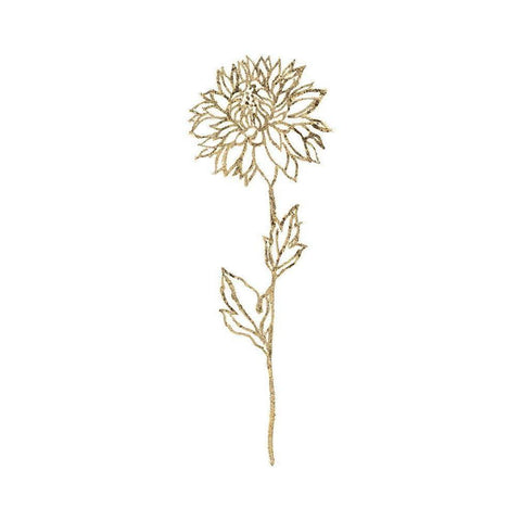 Gilded Silhouette Botanical II Gold Ornate Wood Framed Art Print with Double Matting by Tava Studios