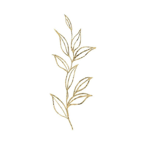 Gilded Silhouette Botanical III White Modern Wood Framed Art Print by Tava Studios