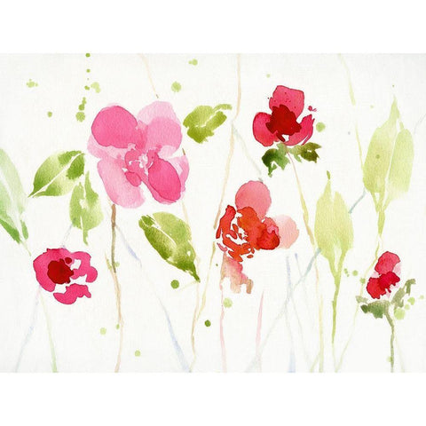 Watery Impatiens II Gold Ornate Wood Framed Art Print with Double Matting by Swatland, Katie