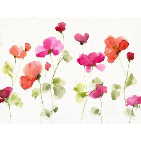 Watery Cosmos II Black Modern Wood Framed Art Print with Double Matting by Swatland, Katie