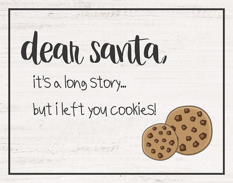 Dear Santa White Modern Wood Framed Art Print with Double Matting by Carpentieri, Natalie