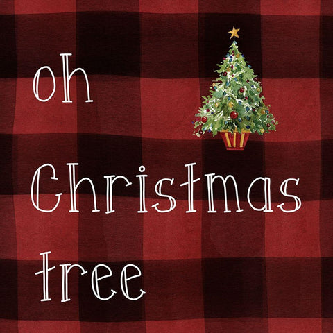 Oh Christmas Tree Black Modern Wood Framed Art Print by Robinson, Carol