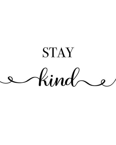 Stay Kind Black Ornate Wood Framed Art Print with Double Matting by CAD Designs