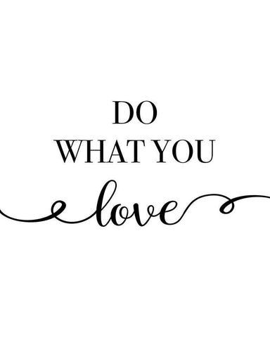 Do What You Love White Modern Wood Framed Art Print with Double Matting by CAD Designs
