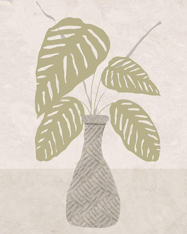 Potted Still Life II Black Ornate Wood Framed Art Print with Double Matting by Santiago, Daniela