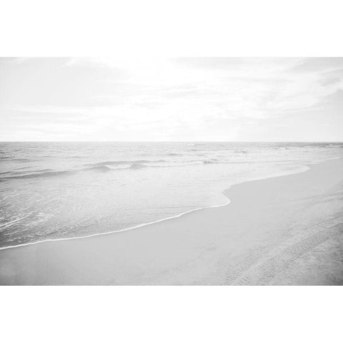OBX Soft Shore White Modern Wood Framed Art Print by Carpentieri, Natalie