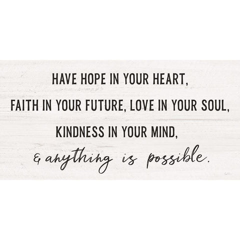 Have Hope Black Modern Wood Framed Art Print by Carpentieri, Natalie