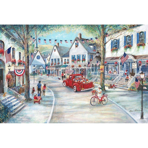 Liberty Lane White Modern Wood Framed Art Print by Manning, Ruane