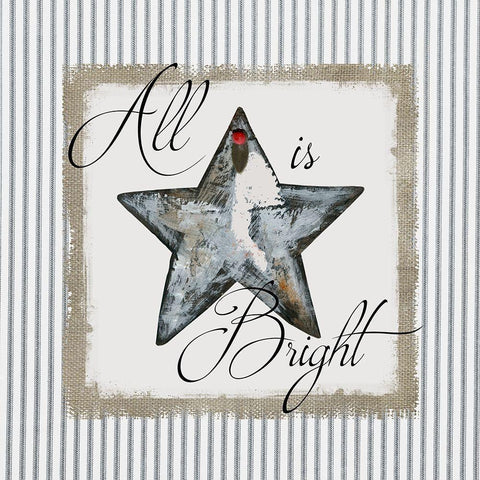 All is Bright White Modern Wood Framed Art Print by Robinson, Carol