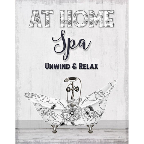 At Home Spa White Modern Wood Framed Art Print by Jill, Susan