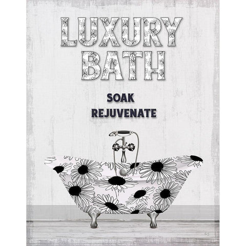 Luxury Bath White Modern Wood Framed Art Print by Jill, Susan