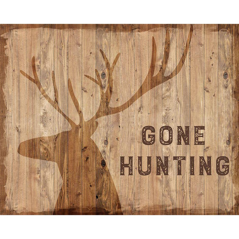 Gone Hunting Black Modern Wood Framed Art Print by Murray, Amanda