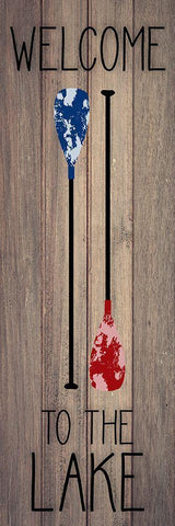 Welcome to the Lake White Modern Wood Framed Art Print with Double Matting by Santiago, Daniela