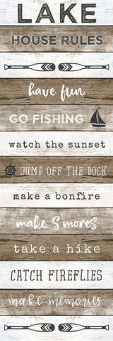 Lake House White Modern Wood Framed Art Print with Double Matting by Carpentieri, Natalie