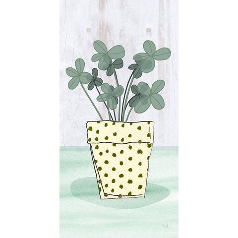Potted Posies II White Modern Wood Framed Art Print by Jill, Susan