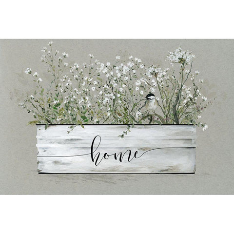 Bouquet of Grace Bucket Home White Modern Wood Framed Art Print by Finn, Livi