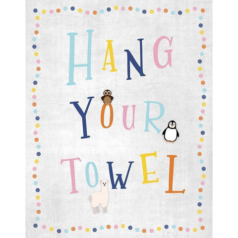 Hang Your Towel Black Modern Wood Framed Art Print with Double Matting by Carpentieri, Natalie