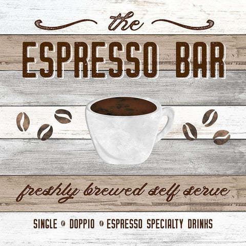 Espresso Bar Black Modern Wood Framed Art Print with Double Matting by Carpentieri, Natalie